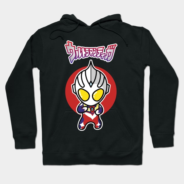 Ultraman Tiga Multi-Type Chibi Style Kawaii Hoodie by The Toku Verse